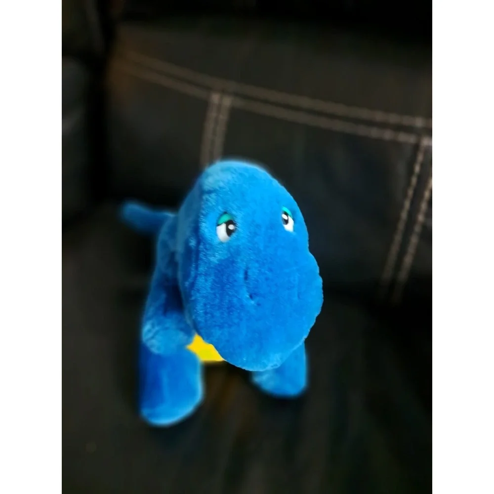 BLUE BRACHIOSAURUS DINOSAUR HAND PUPPET‎   Gibson Greetings  1997 Rare Vintage